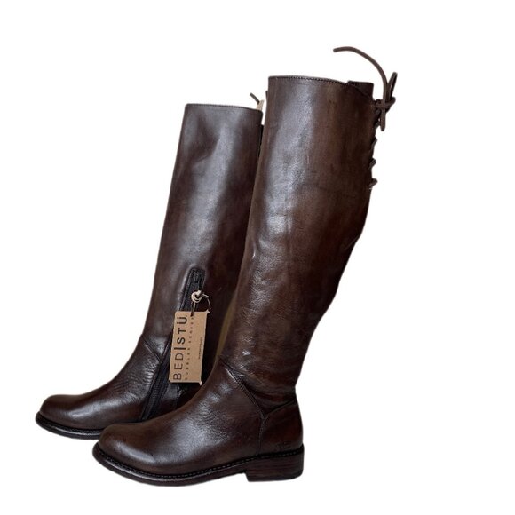 BED STU Manchester Distressed Leather Riding Boots BedStu Size 6.5 - Picture 1 of 16